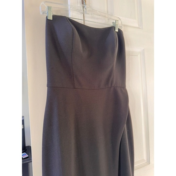 La Femme‎ Strapless Gown Formal Dress Slit Back Detail Black Size 12 - Picture 9 of 16